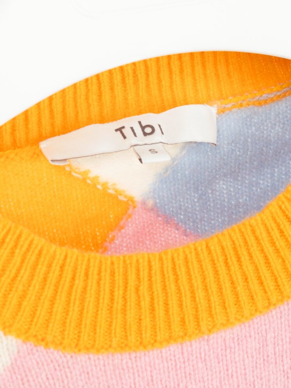 Tibi Pop-Multi Patchwork Intarsia Wool Sweater - Picture 8 of 10